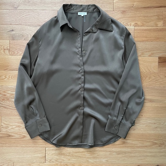 Mimosa sateen button down shirt - Picture 1 of 3